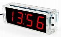 Zegar elektroniczny LCD Czerwony + obudowa DIY - nauka lutowania