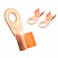 Zlącza oczkowe kablowe zaciskowe, konektory miedziane 2szt. 20A