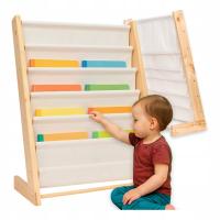 Детская книжная полка деревянная 6 карманных полок Монтессори органайзер