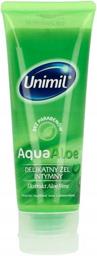 UNIMIL Aqua Aloe 80 ml Delikatny Wodny Żel intymny Nawilżający z Aloesem