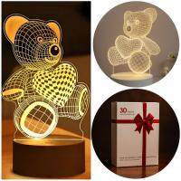 LAMPKA NOCNA MIŚ 3D ILLUSION USB PREZENT DLA DZIECI DO SYPIALNI LED PREZENT