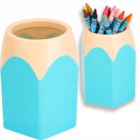 PRZYBORNIK NA BIURKO ORGANIZER KREDKI OŁÓWKI DŁUGOPISY PREZENT NA MIKOŁAJA