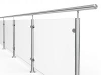 Balustrada balkonowa nierdzewna ze szkłem schodowa barierka długość 1 m