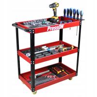 WÓZEK WARSZTATOWY 3 PÓŁKI NARZĘDZIOWY SERWISOWY SZAFKA Z HAMULCEM