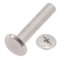 100 zestawów nitów i śruby M3 Stal nierdzewna płaska okrągłe głowica 7F