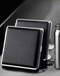 ПОРТСИГАР ЭЛЕГАНТНЫЙ ДЛЯ МУЖЧИН КОЖА МЕТАЛЛ