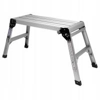 Podest roboczy aluminiowy 106x42x49cm 150kg składany mocny antypoślizgowy