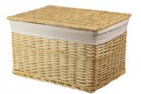 Плетеный сундук с подкладкой натуральная корзина 45x28x27h