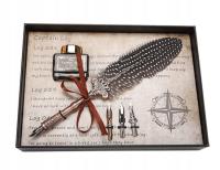 RETRO PIÓRO z kałamarzem i stalówkami - ZESTAW