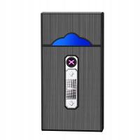 BEZPIECZNE ETUI NA PAPIEROSY 20 SZTUK Z IMPULSOWYM ZAPŁONEM USB