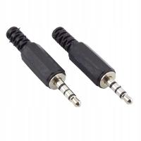 2pcs 4P 3.5mm RCA Plug Mono Stereo Audio Video Dual Audio Plug Headpho Plug