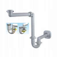 Компактный сифон для раковины 32/40, серый