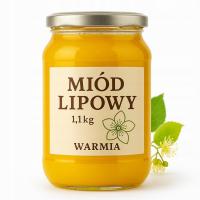 Липовый мед 1,1 кг-натуральный мед Вармии мед для иммунитета от 2025