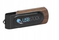 PENDRIVE REKLAMOWY z logo DREWNIANY PD-6 128GB 2.0 DOMING FULL KOLOR 10 SZT