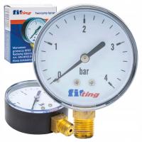 MANOMETR CIŚNIENIOMIERZ RADIALNY TARCZOWY 63MM 0-4 BAR G1/4 SOLIDNY MOCNY