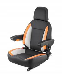 VEVOR Fotel Do Ciągnika 52x59x82CM Z Zagłówkiem Fotel Do Wózka Widłowego