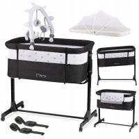 Детская кровать поставки-MoMi REVO темно-матрас москитная сетка колеса игрушки