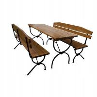 Zestaw piwa BAVORD 180x60cm DE LUX I z oparciem ciemny