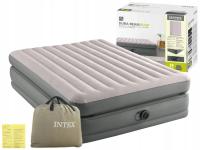 Велюровый надувной матрас для сна, двухместная кровать с насосом 230 В Intex