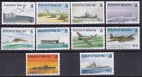 W.SALOMONA** Mi 793-802(zn.z bl.35) 50rocz. bitwy o Guadalcanal
