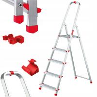 Алюминиевая лестница бытовая 5 ступенчатая складная baulich крюк и лапки бесплатно!