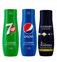 Zestaw Syropów Soda Stream: 7UP, Pepsi, Energy