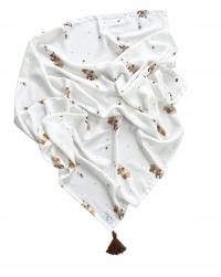 Otulacz Kocyk Bambusowy bambus 70/100 misie niedźwiadek