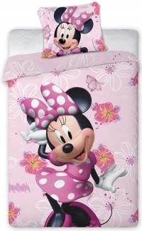 Pościel Disney160x200 Myszka Minnie kwiaty motyl kokarda kropki Mouse