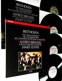 BEETHOVEN =THE 5 PIANO CONCE. 4LPs BOX CHICAGO SYMPH. ORCH. /ALFRED BRENDEL