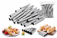 FOREMKI DO RUREK Z KREMEM RURKI KOMPLET WAFLI WYPIEKÓW CUKIERNICZE 30 SZTUK