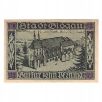 Banknot, Niemcy, Glogau, 10 Pfennig, Abbaye, 1920,