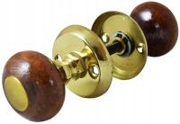 Klamka drzwi drzwiowa gałka mosiężna mosiądz polerowana retro obrotowa