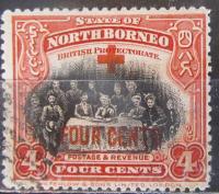 N. Borneo stary znaczek z nadrukiem (6/21