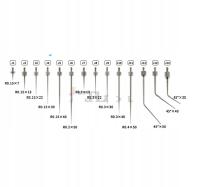 Wskaźnik zegarowy M2,5 41mm R0,3 do sondy czujnika