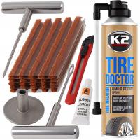 Zestaw Do Naprawy Opon Kół Duży Naprawczy Klej Szydło 30x Sznur TIRE DOCTOR