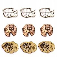 ZESTAW 9 NIEUMARŁYCH METALOWYCH MONET LARP RPG