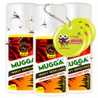 NA KOMARY MUGGA SPRAY 50% DEET EXTRA STRONG MUGA TROPIKALNE KLESZCZE MESZKI