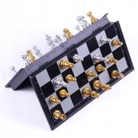 Маленькие магнитные классические шахматы 20 x 20 туристическая Дорожная мини-коробка