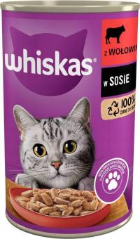 Whiskas Adult Karma Mokra z wołowiną w sosie dla kota 400g