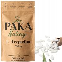 L-TRYPTOFAN 500mg SEROTONINA STRES DEPRESJA DOBRY SEN TRYPTOPHAN 60 KAPS.