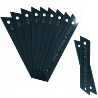 Ostrza Wymienne CZARNE 10szt 18mm zapas do noża nożyka Ostrze Mocne PREMIUM