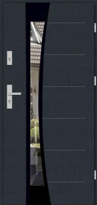 ПОЛЬСКАЯ ВНЕШНЯЯ ДВЕРЬ INOX14-T BLACK 72MM 90CM UD 1.3 ЧИСТЫЙ ВОЗДУХ