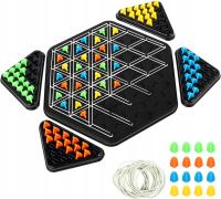 Gra Planszowa Trójkąty Rodzinna Interaktywna Edukacyjna Logiczna 2-4 graczy