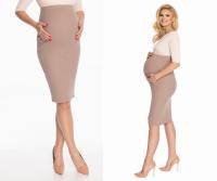 Peekaboo spódnica ciążowa midi ołówkowa brązowy