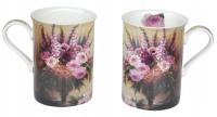 Кружка набор 2 шт костяного фарфора цветы