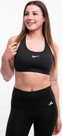 Nike Stanik biustonosz sportowy top damski treningowy czarny Swoosh