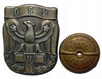 Odznaka Oficerska Szkoła Łączności wersja wzór 1947 Grabski