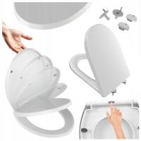 СИДЕНЬЕ ДЛЯ УНИТАЗА С МЕДЛЕННЫМ СИДЕНЬЕМ, ТВЕРДОЕ, СЪЕМНОЕ, УНИВЕРСАЛЬНОЕ, ПРОЧНОЕ, PRMEMIUM WC