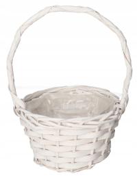 KOSZ WIKLINOWY BIAŁY KOSZE KOSZYK DO SYPANIA KWIATKÓW