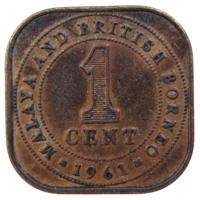 1716. Malaya and British Borneo 1 Cent 1961